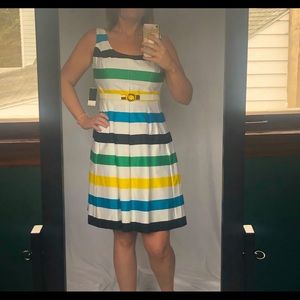 Nine West 8 multicolored striped sleeveless dress NWT